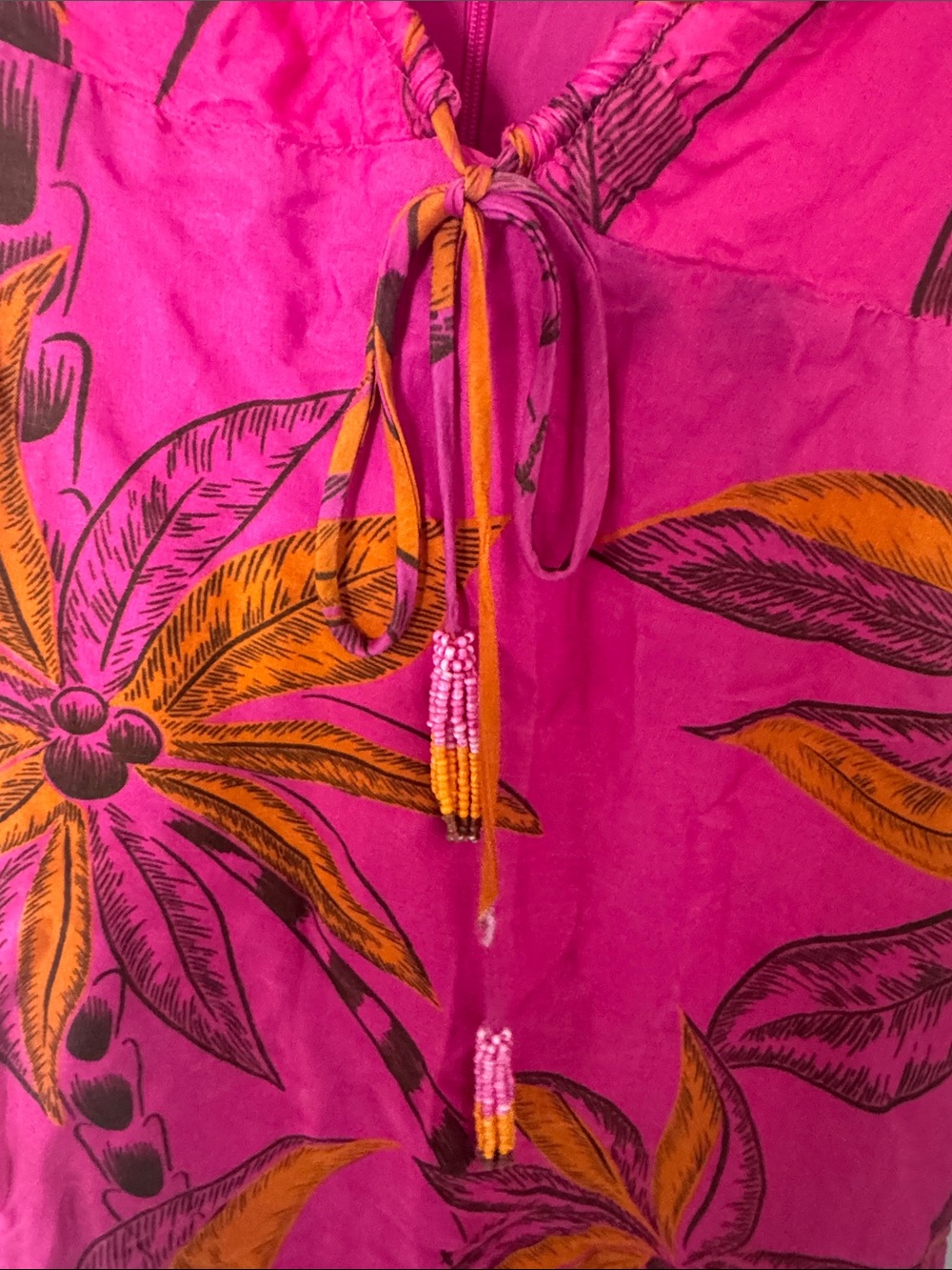 FARM Rio Pink and Orange Tropical Midi Dress - Picture 3 of 8